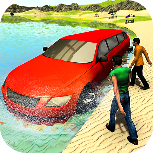 Beach Water Surfer Limousine Car Driving Simulator icon