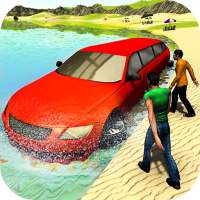 Beach Water Surfer Limousine Car Driving Simulator