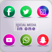 social networks &amp; social media (one app) icon