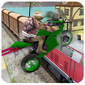 Super Hero Bike Highway Stunts icon