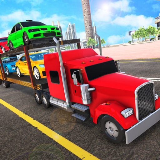 Multi level transporter truck: Car parking games icon
