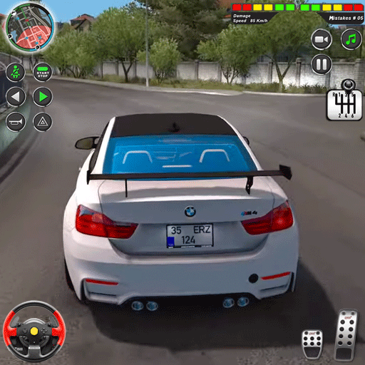 경찰차 주차 운전 icon