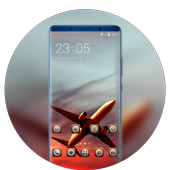 Theme for moving plane wallpaper icon