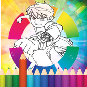 coloring ben ten games icon