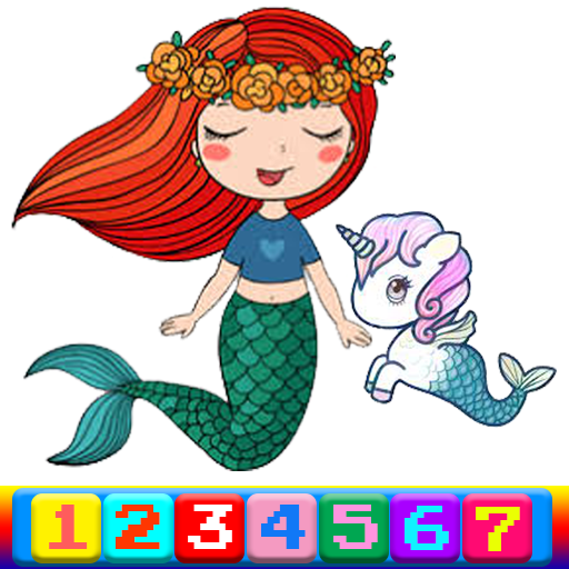 Paint by Number For Mermaid Character Free icon