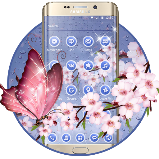 ikon Beautiful Pink Flower Theme