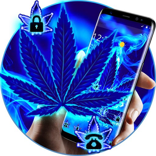 Blue Flame Weed Theme أيقونة