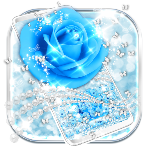 Blue Diamond Rose Keyboard icon