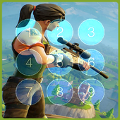 Fortnite Battle Royal Game lock screen 4K icon