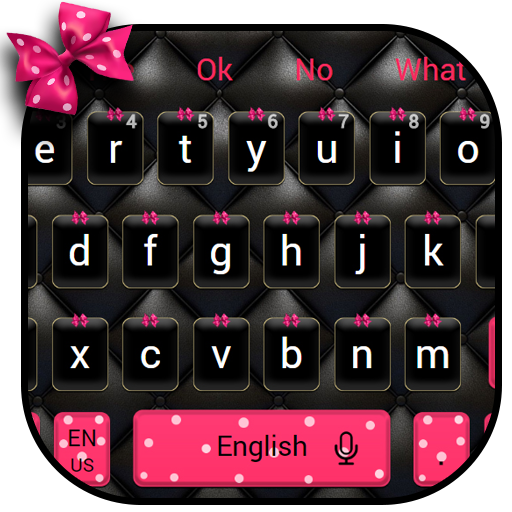 Beautiful Pink Bowknot Keyboard Theme icon