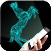 Hologram horse simulator
