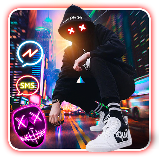 Neon, Night, Street, Man Theme &amp; Live Wallpaper icon