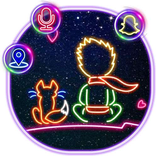 Neon Glitter Galaxy Boy Theme🌠 icon