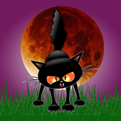 Spooky Blood Moon Cat icon