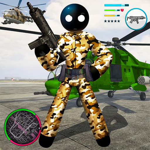 Army Stickman US Rope Hero counter Gangstar icon