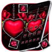 Red Heart Crystal Launcher Theme 🌹 💖