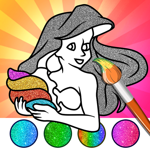 Mermaid Glitter Coloring icon