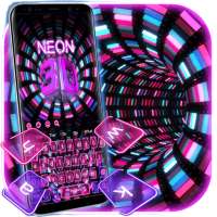 3D Neon Light Hologram Keyboard Theme
