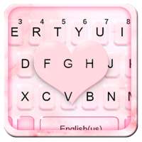 Pink Marble Heart Keyboard Theme