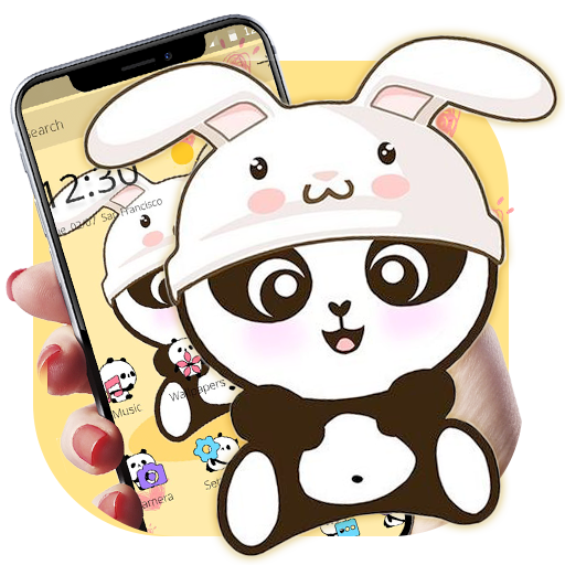 Yellow Cute Panda Bunny Theme icon