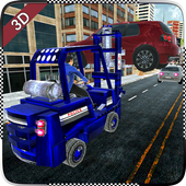 Police Forklift Extreme Car Challenge Simulator 3D icon