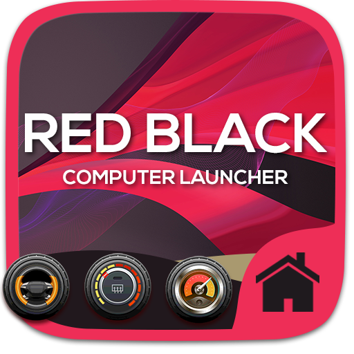 ikon Red Black Theme For Computer Launcher