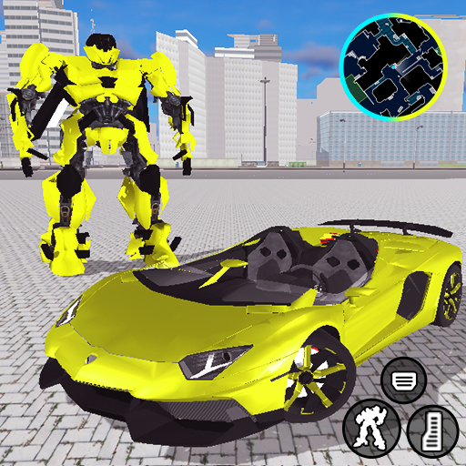 Car Robot Transform Futuristic icon