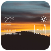 Clouds forest weather widget icon