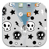 Punk Skull Zipper Lock Screen icon