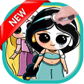 How To Draw Disney Princess أيقونة