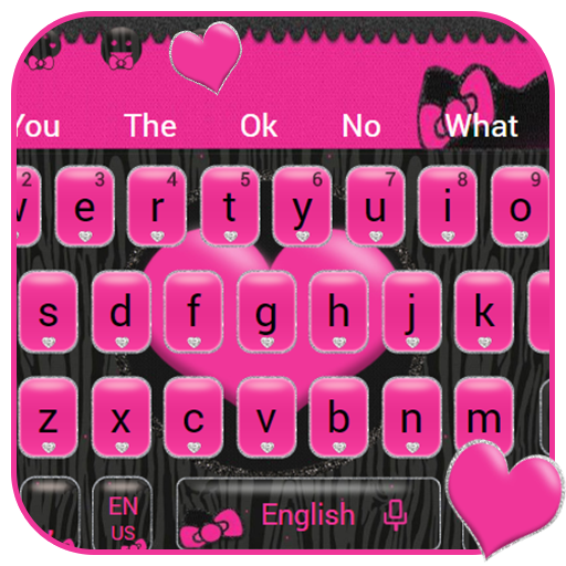 Pink Heart Keyboard Theme icon