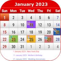 Singapore Calendar 2023 on 9Apps