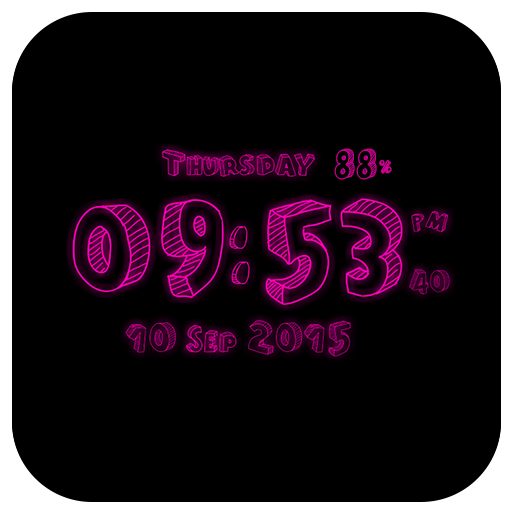 3D Digital Clock Live Wp icon