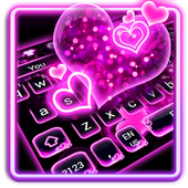 Sparkling Neon Pink Keyboard icon