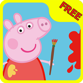 Coloring book Peppa pig &amp; Paintbox  Peppa pig icon