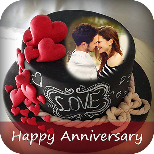 Name Photo On Anniversary Cake icon