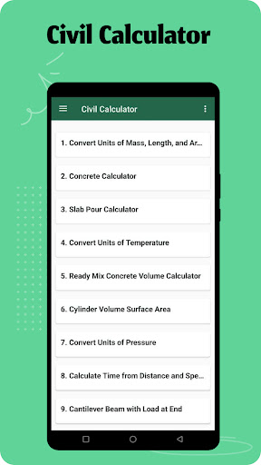 Civil Calculator screenshot 2