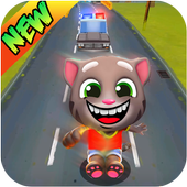 my talking cat run : surfer city police icon