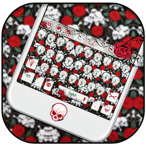 RED ROSE SKULL Live Wallpaper Theme icon