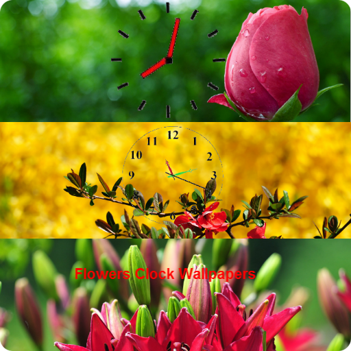 ikon Flowers Clock Wallpapers