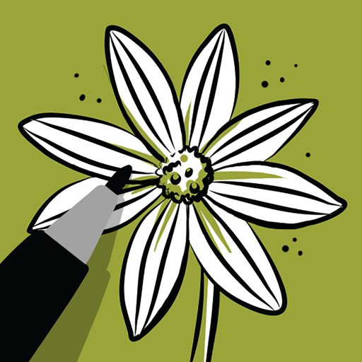 How to draw flowers &amp; plants icon