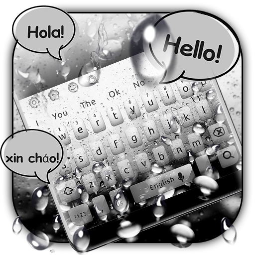 3D Live Rain Drops Keyboard Theme icon