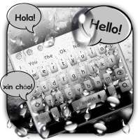 3D Live Rain Drops Keyboard Theme