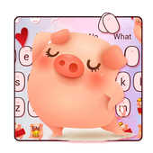 Happy Pink Pig Keyboard icon