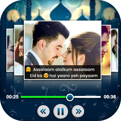 Eid Lyrical video status maker with song icon