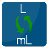 Convert L to mL | Mililiter to Liter conversion icon