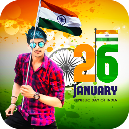 26 January Photo Editor : Republic Day icon
