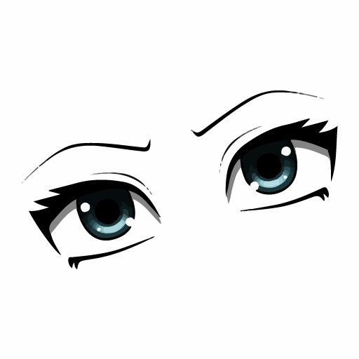 How to draw anime style eyes icon