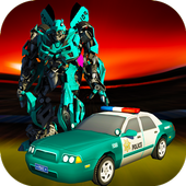 Police Car Robot Transforming-Futuristic Robot War icon