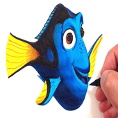 ikon How To Draw Finding Dory